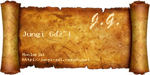 Jungi Gál névjegykártya